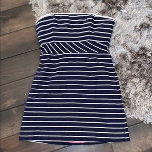Vineyard Vines Striped Strapless mini dress